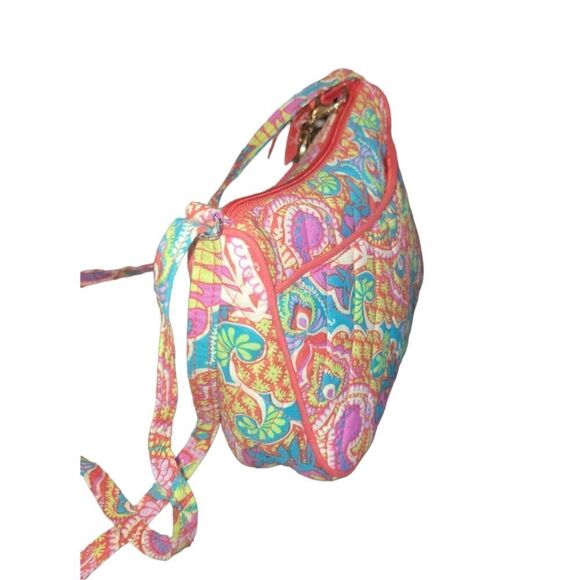 Vera Bradley Paisley in Paradise Small  Crossbody Bag Purse Tote - Picture 5 of 11